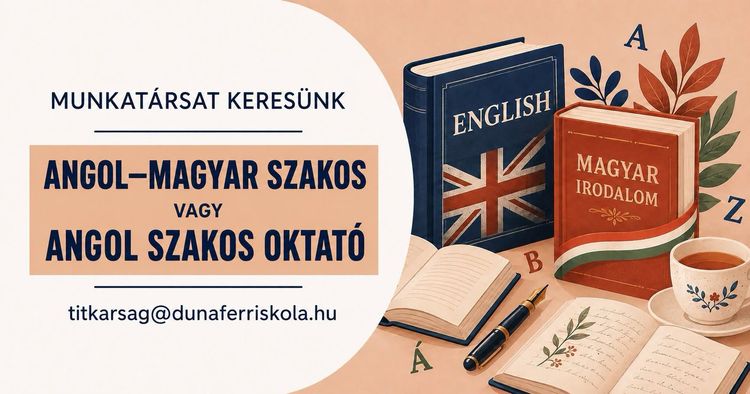 Munkatársat keresünk - Angol oktató